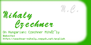 mihaly czechner business card